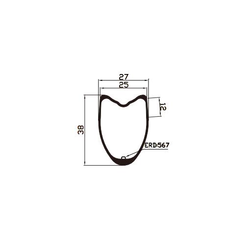 25mm Carbon Road Bike Rims